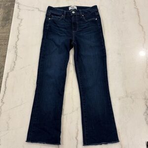 Paige Crop Jeans Size 26 dark denim stretch manhattan
